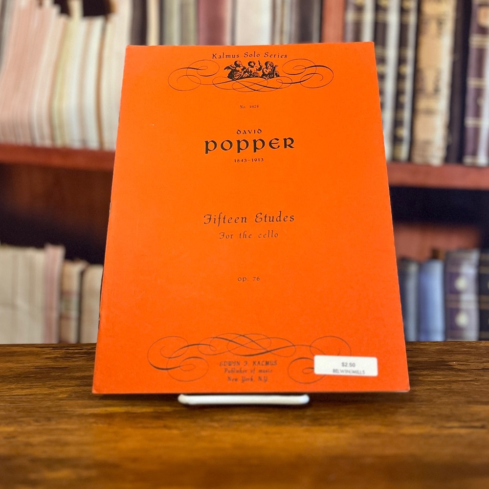 Vintage RARE David Popper Op. 76 Fifteen Etudes for the Cello No. 4426 1960s